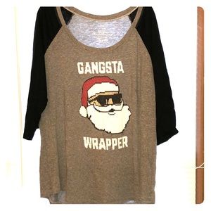 Christmas 3/4 sleeve size 2 top